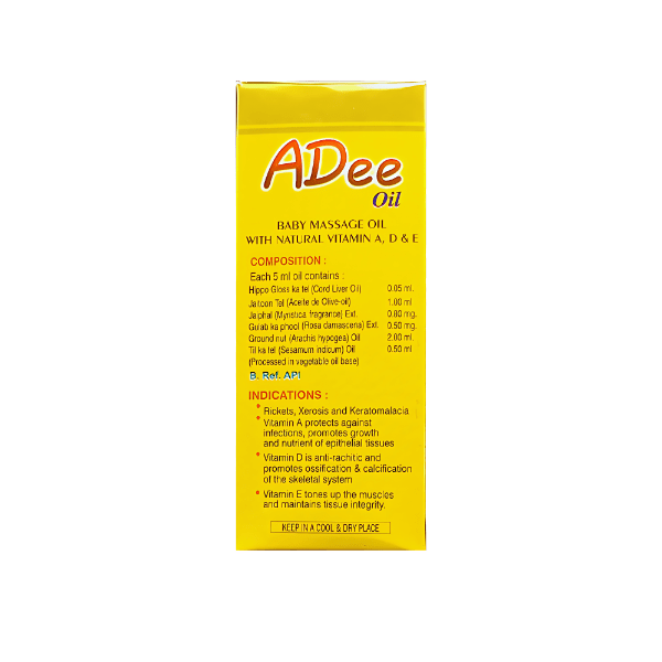 ADee Baby Massage Oil 100ml With Natural Vitamin A, D, & E - Bestsata wholesale medicine supplier offering Medicine