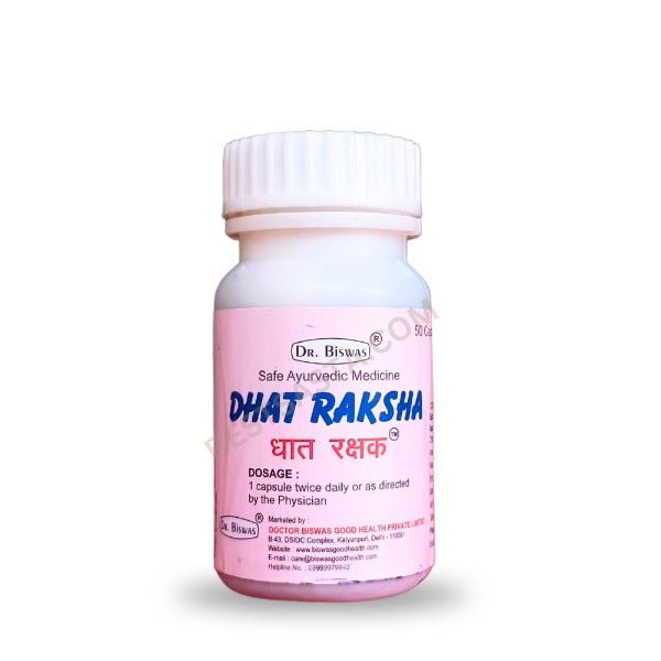 Ayurvedic Dhat Raksha capsule 50's - Bestsata wholesale medicine supplier offering Medicine