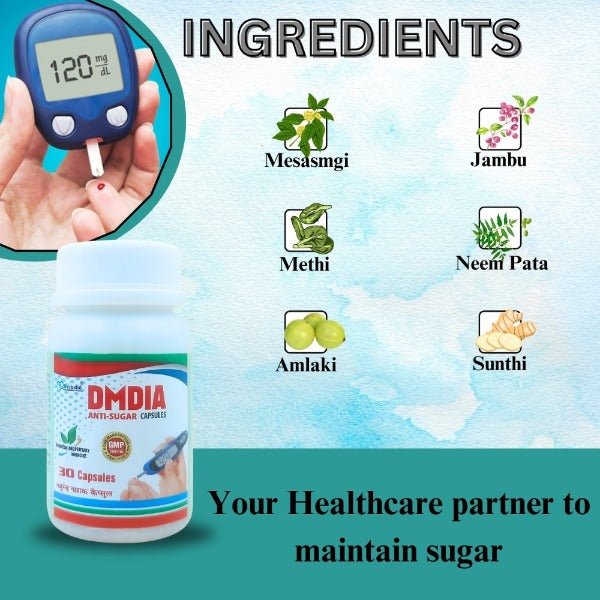 Ayurvedic DMDIA Anti - Sugar capsules For diabeties - Bestsata wholesale medicine supplier offering Medicine