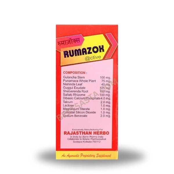 Ayurvedic RUMAZOX active Capsule For Arthritis and Joint Pain. - Bestsata wholesale medicine supplier offering Medicine