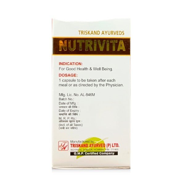 Triskand Ayurvedic Nutrivita Capsule - Bestsata wholesale medicine supplier offering Medicine