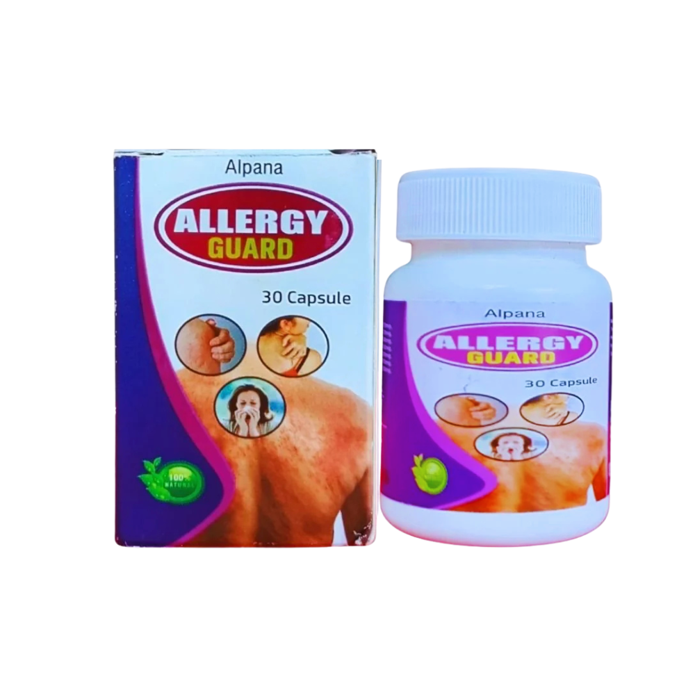 Allergy Cure Ayurvedic Allergy Guard Capsules 30's - Bestsata wholesale medicine supplier offering Medicine