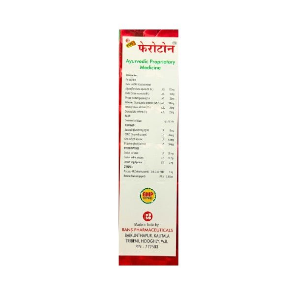 Ayurvedic Feroton Iron Tonic 450ml. - Bestsata wholesale medicine supplier offering Medicine