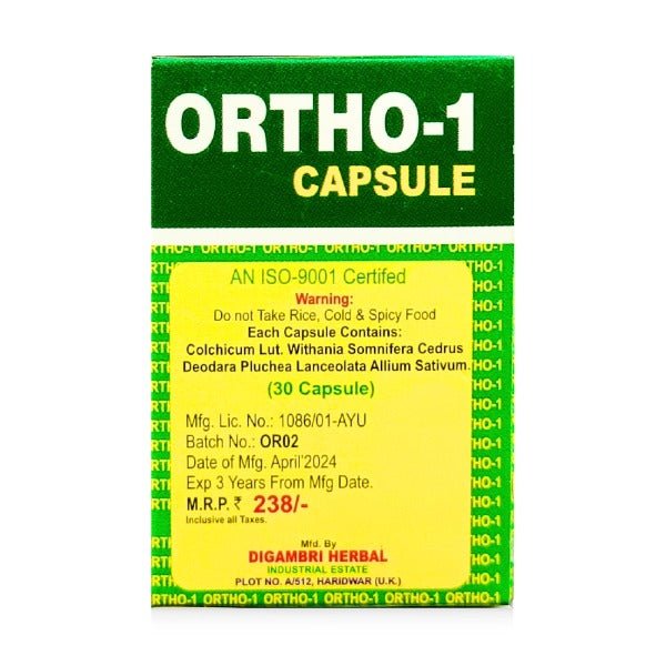Ayurvedic Ortho - 1 capsule, 30 Capsules - Bestsata wholesale medicine supplier offering Medicine