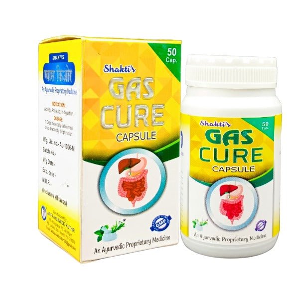 Ayurvedic Shakti's Gas Cure Capsule 50'caps - Bestsata wholesale medicine supplier offering Medicine