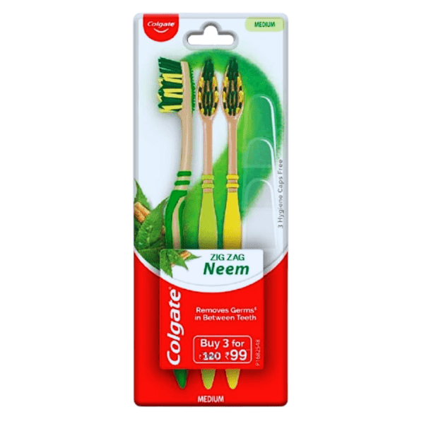 Colgate ZigZag Neem Medium Bristle Toothbrush - Bestsata wholesale medicine supplier offering Medicine