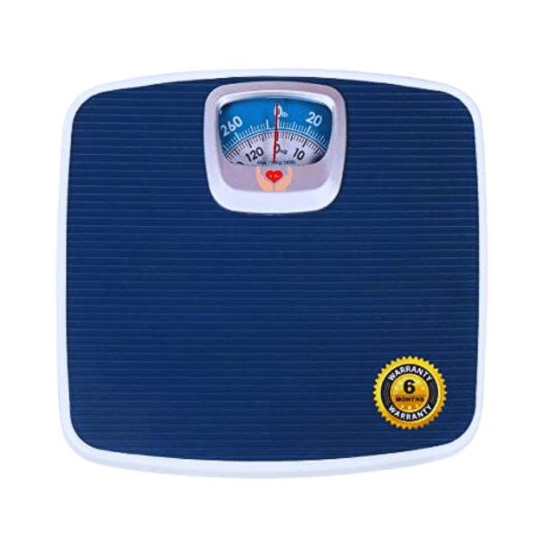 Dr Care Mechanical Weighing Scale with Anti - slip Surface Analogue Weight Machine, Weight Machine for Human Body Weight (130kg), Blue - Bestsata wholesale medicine supplier offering Medicine