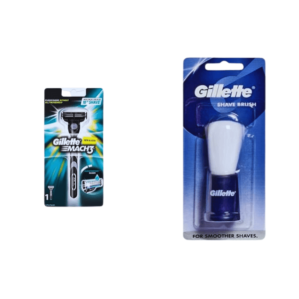 Gillette Mach3 New Blade Razor - 1 Count and Gillette Shaving Brush - Bestsata wholesale medicine supplier offering Medicine