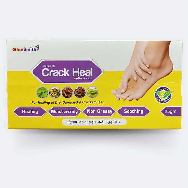 Glensmith Crack Heal 25gm for Healing of Dry, Damaged & Cracked Feet - Bestsata wholesale medicine supplier offering Medicine