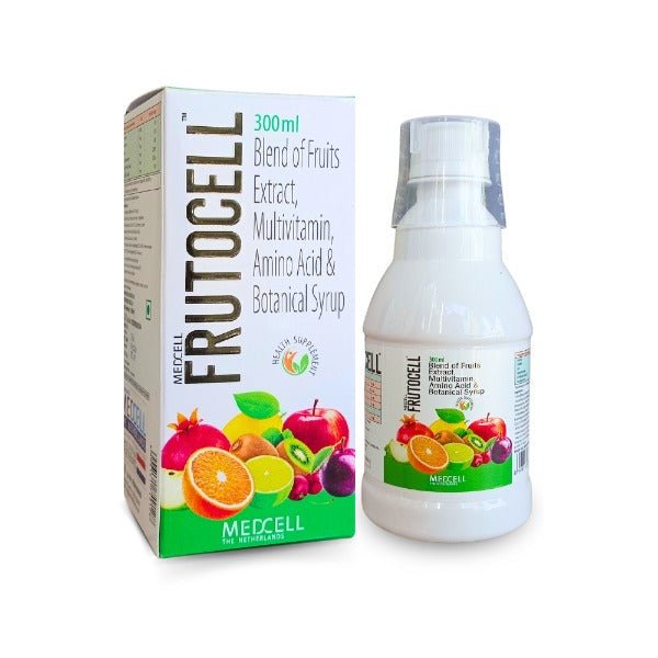 Multivitamin Medcell Frutocell Syrup 300ml - Bestsata wholesale medicine supplier offering Medicine