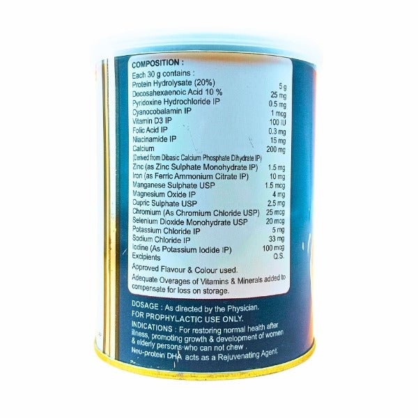 Neu - Protein DHA Powder With Vitamins, Minerals 200gm. - Bestsata wholesale medicine supplier offering Medicine