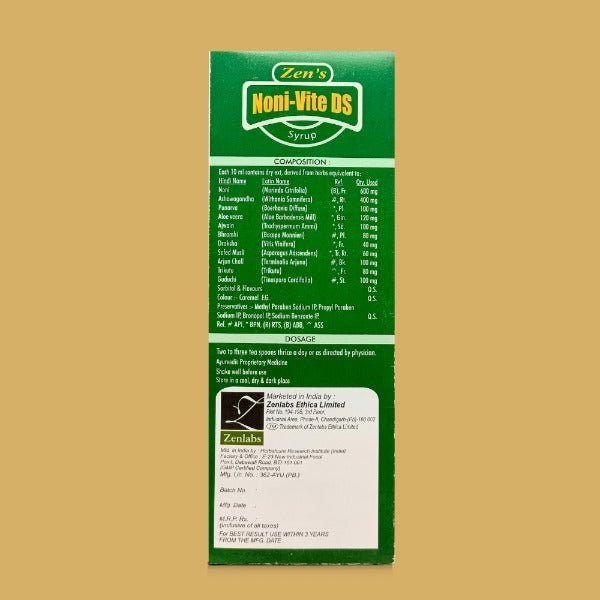 Noni - Vita DS Sugar Free Multivitamin Syrup 450ml For General Health - Bestsata wholesale medicine supplier offering Medicine