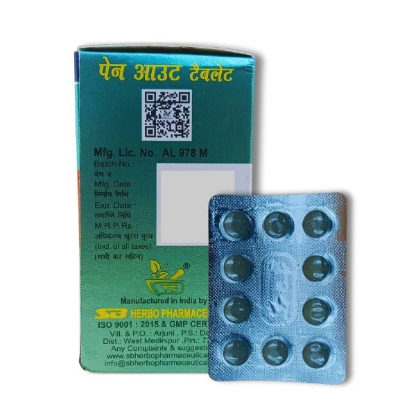 SB Herbo Pain Out Pain reliever tablet 60 pc - Bestsata wholesale medicine supplier offering Medicine