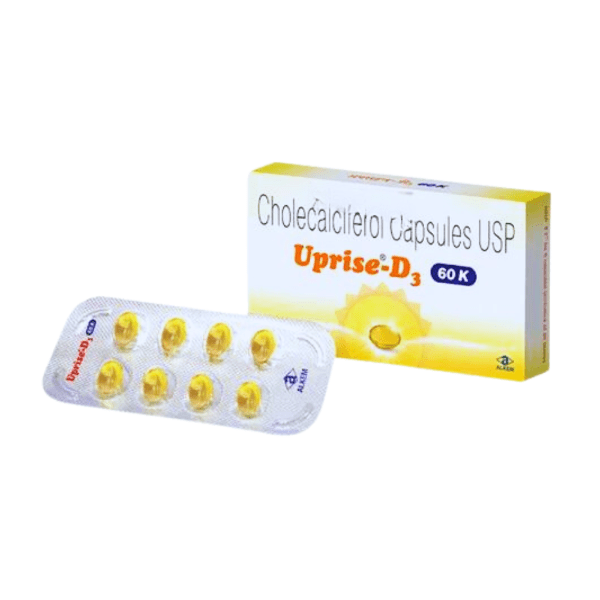 Uprise D3 60k Capsule 8's - Bestsata wholesale medicine supplier offering Medicine